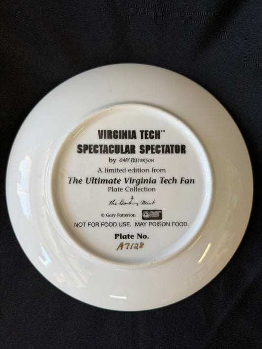 Virginia Tech "Spectacular Spectator" Porcelain Collectible Plate