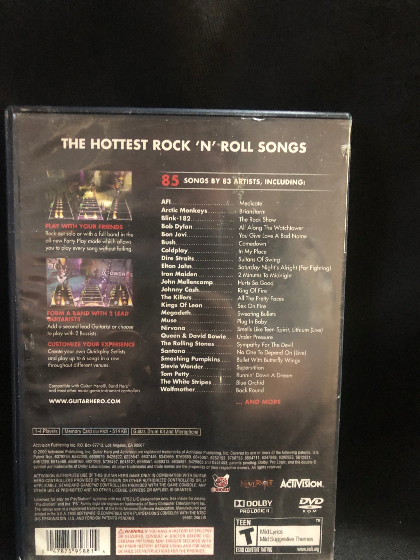 *Tested and Working* Guitar Hero 5 (PS2)