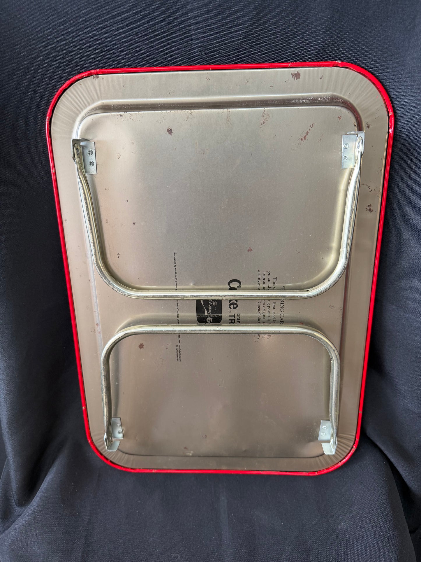 1987 Coca-Cola Metal Serving Tray — "Touring Car" Reproduction of 1924 Original