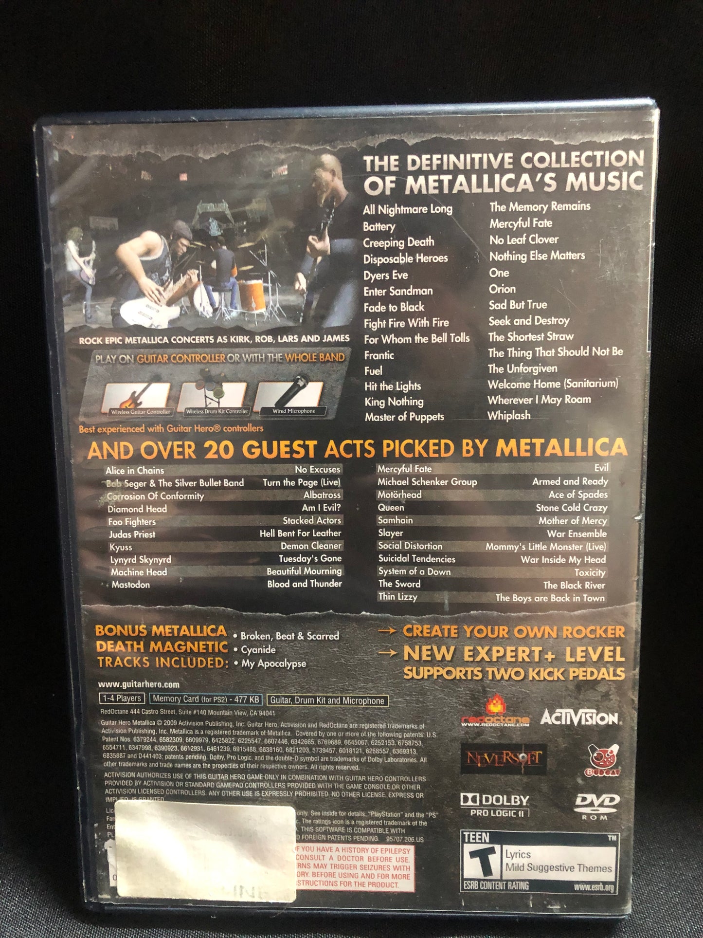 *Tested and Working* Guitar Hero: Metallica (PS2)