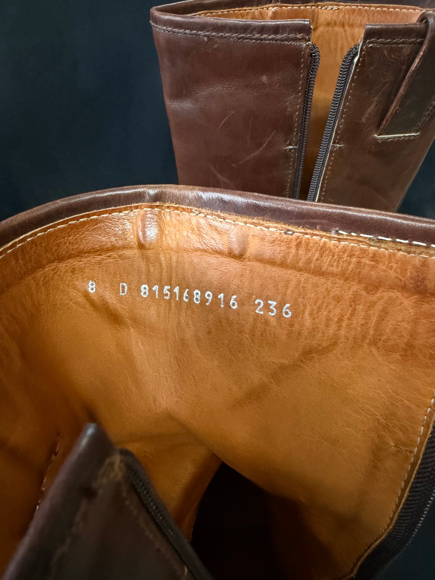 Brown Leather Boots by Ralph Lauren - Made in Italy