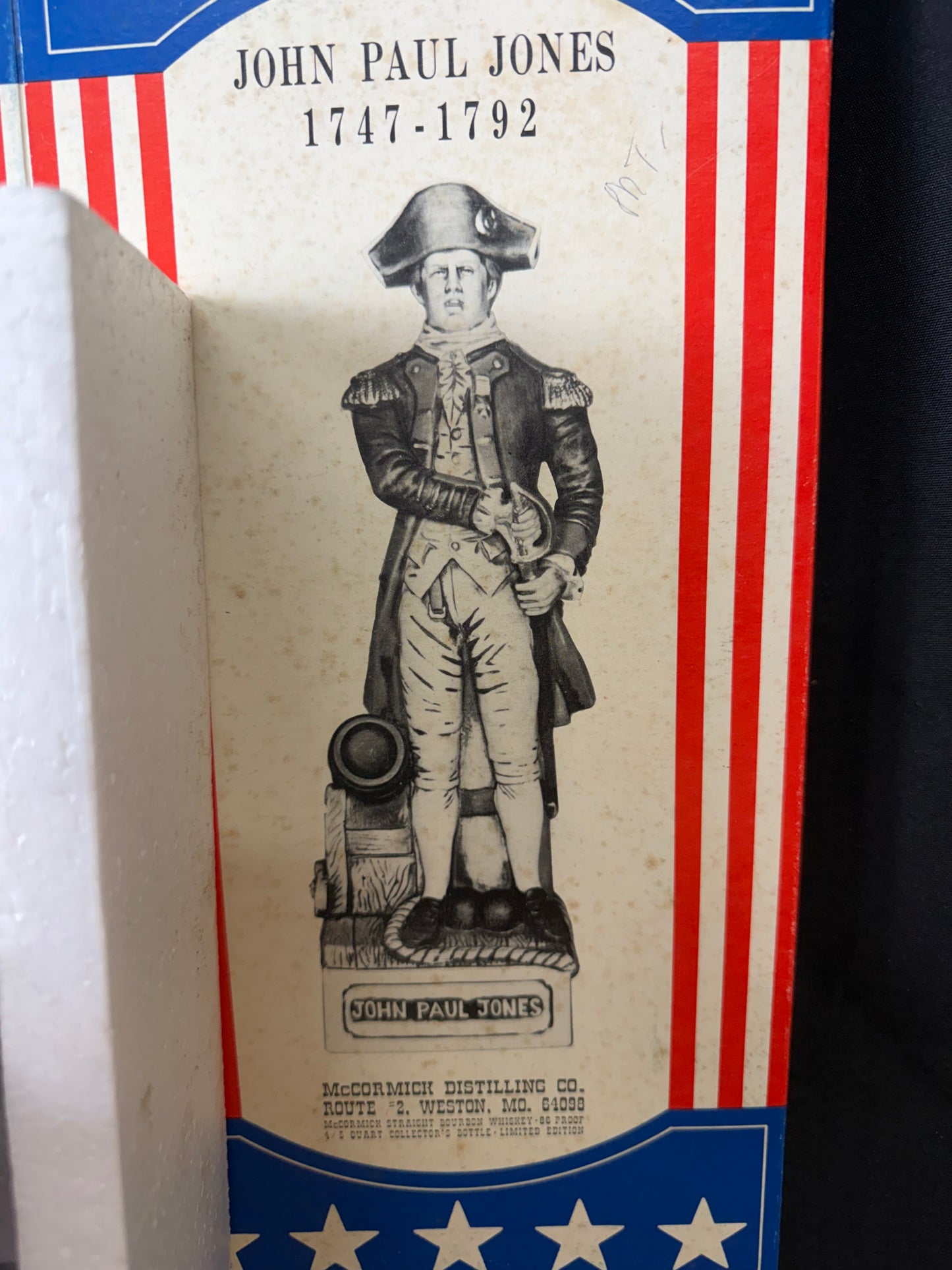 John Paul Jones 1976 McCormick Bicentennial Series Decanter