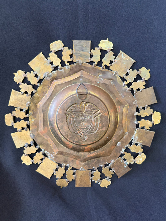 Commemorative Golden Display Plate — Cities of Columbia