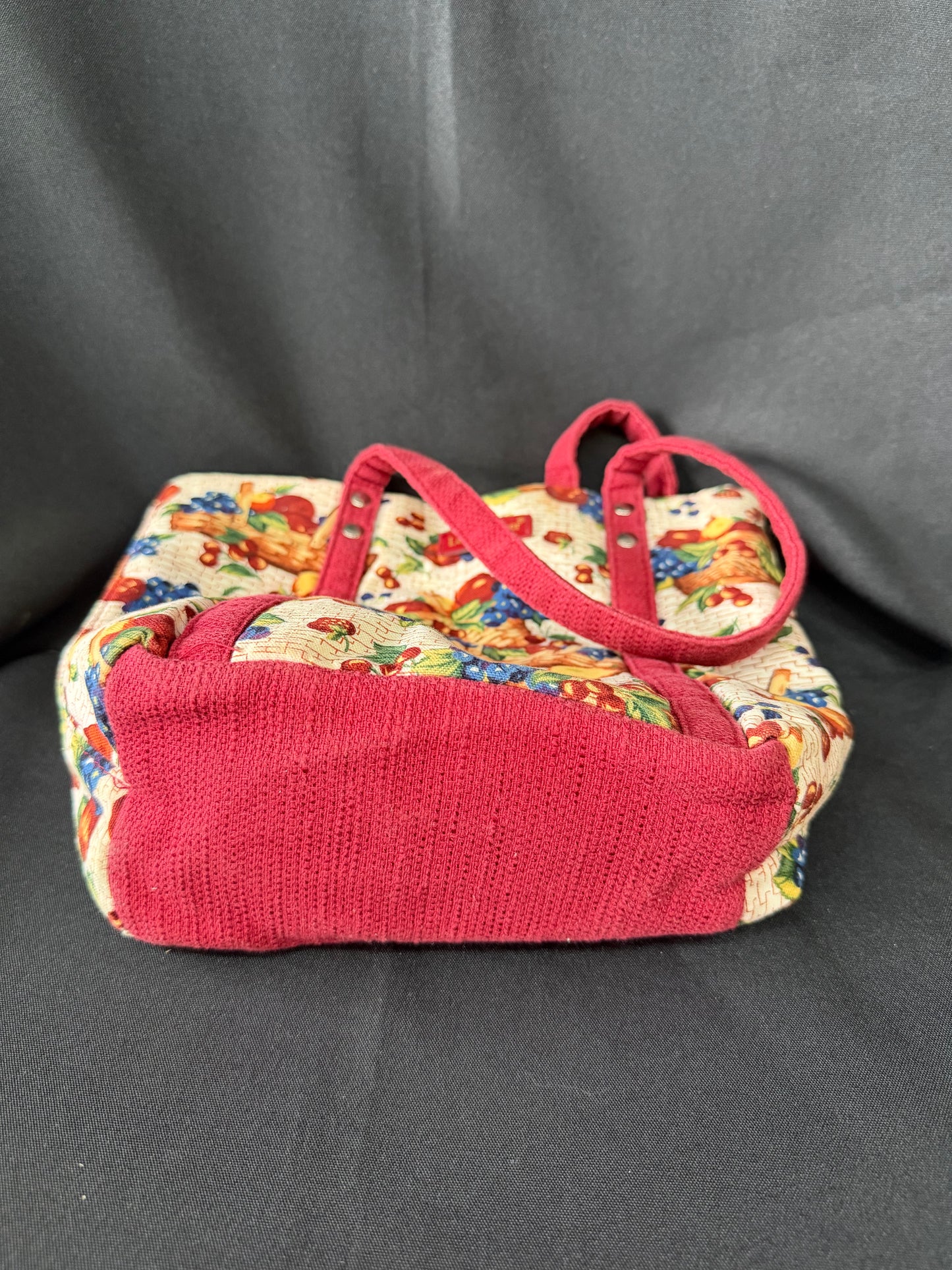 Longaberger Homestead — Small Tote Bag in Fruit Basket Pattern