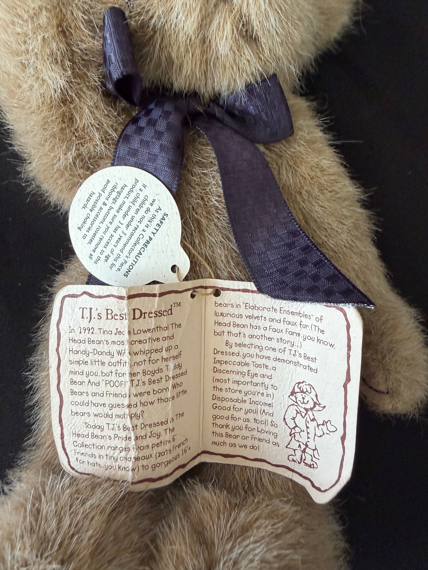 "Poor Ol Bear" Teddy Bear - Boyds T.J.'s Best Dressed Collection