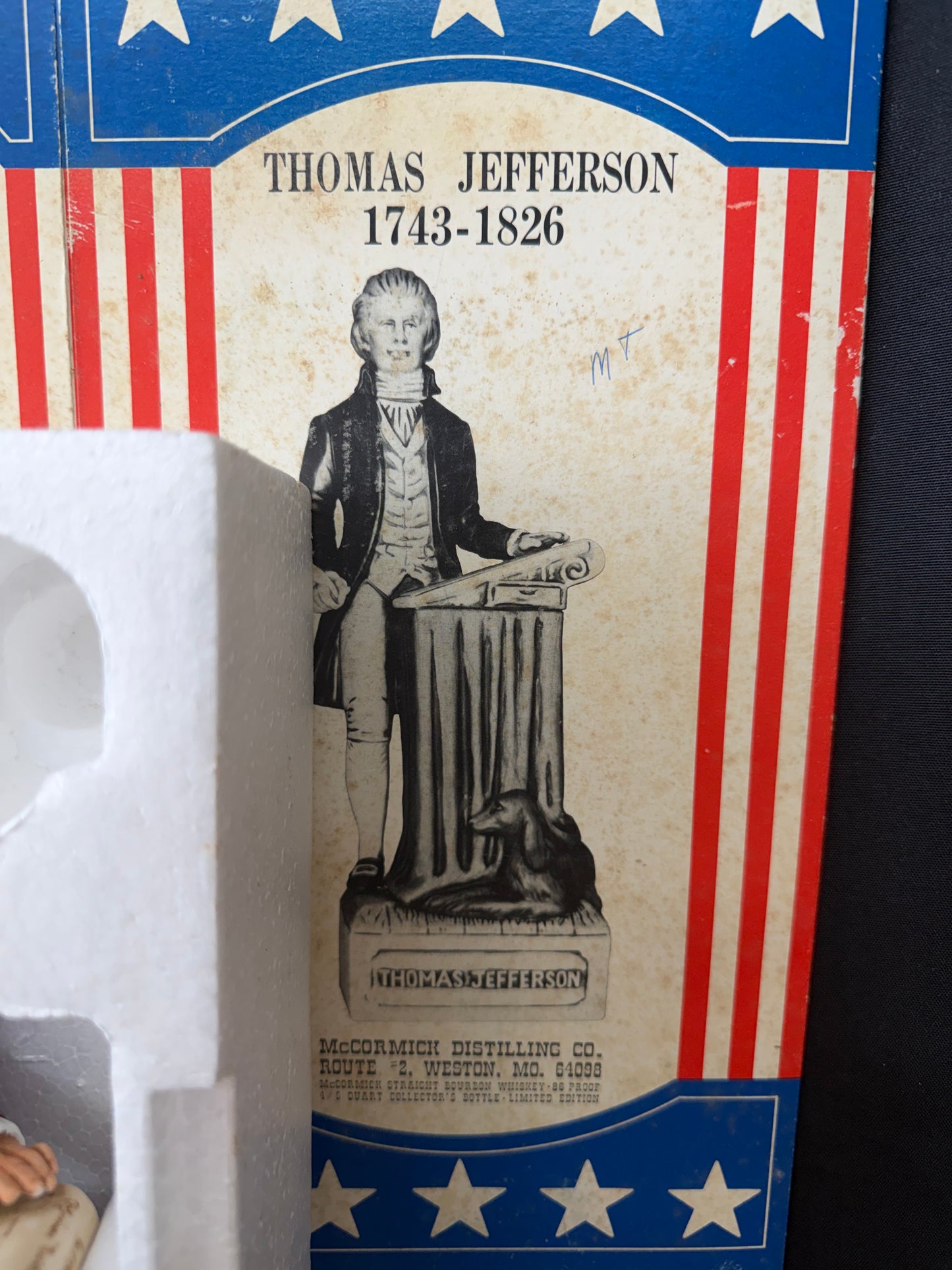 Thomas Jefferson 1976 McCormick Bicentennial Series Decanter