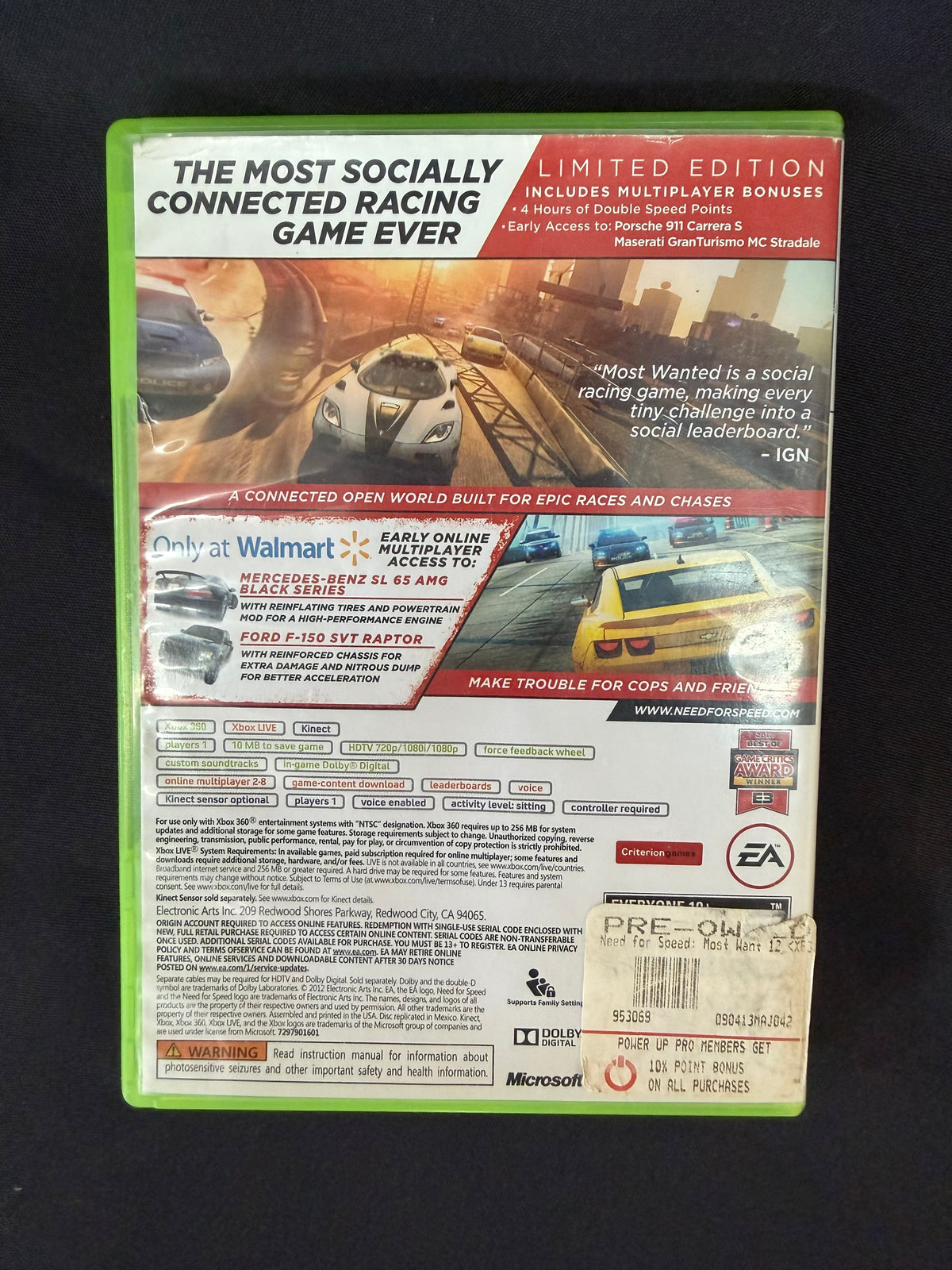 Need for Speed Most Wanted Limited Edition (Xbox 360 2012)