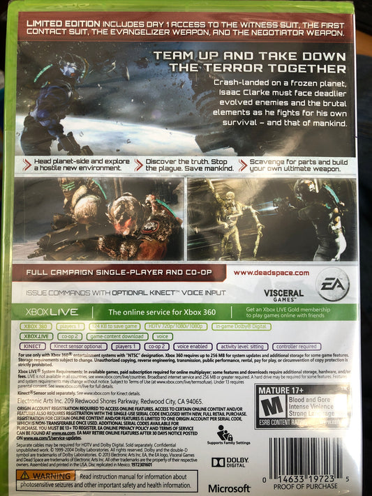 Dead Space 3: Limited Edition (Xbox 360) *NEW & SEALED*