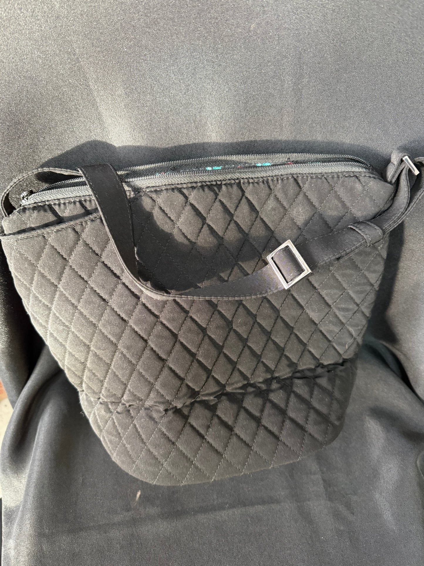 Vera Bradley Quilted Bucket Crossbody Bag - Classic Black 39303-081