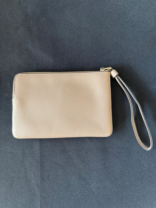 Coach Corner Zip Wristlet in Crossgrain Leather