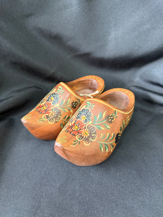 Hand-painted Wooden Dutch Clogs - Made in Hindeloopen