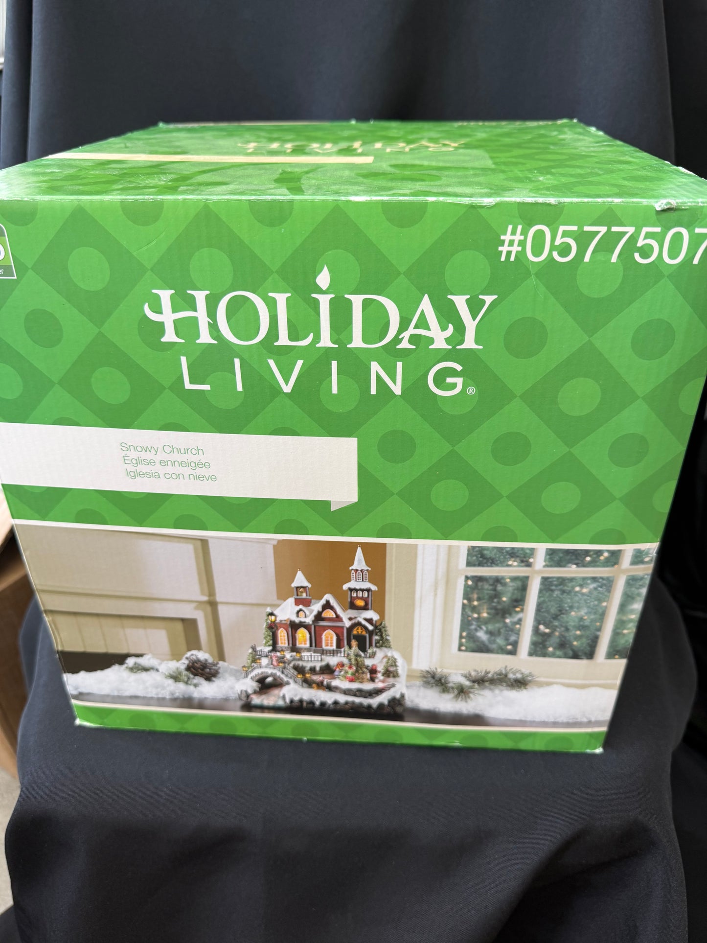 Holiday Living — "Snowy Church" LED Animated Christmas Village Piece (#0577507)