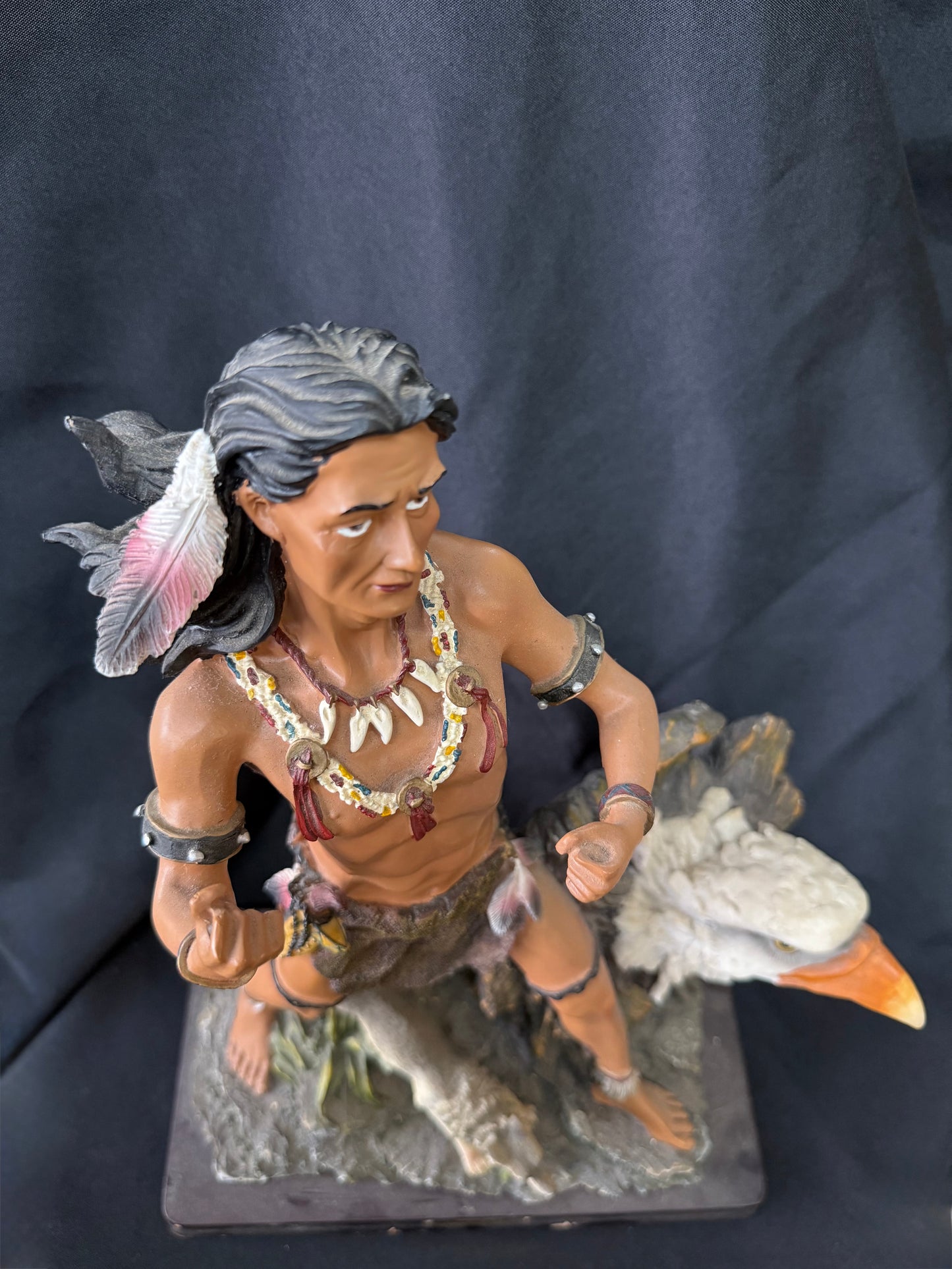 D.M.B. Collection: Native American Statue Eagle and Wolf