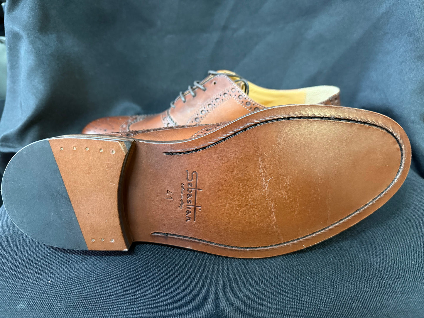 Sebastion Brown Leather Brogue Oxford Shoes