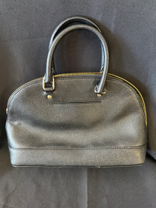 Coach — Mini Sierra Satchel, Black Crossgrain Leather, F27591