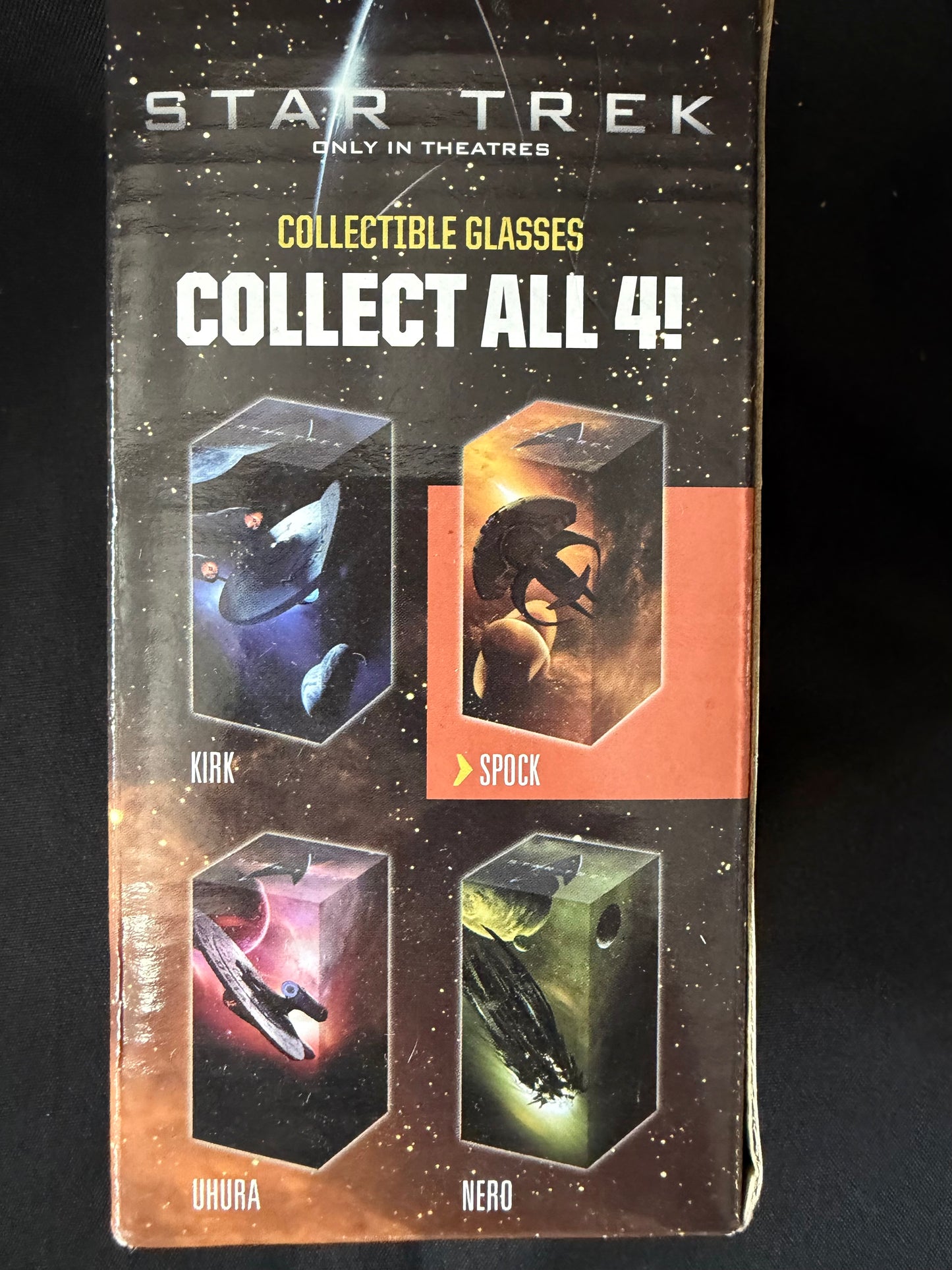 2008 Star Trek Movie Set Of 4 Collectible Drinking Glasses - Original Packaging