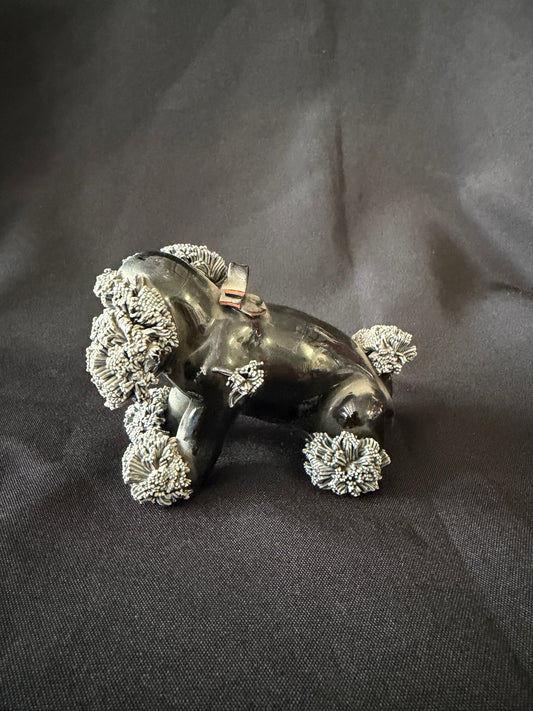 Vintage Japan — Black Spaghetti Poodle Porcelain Figurine