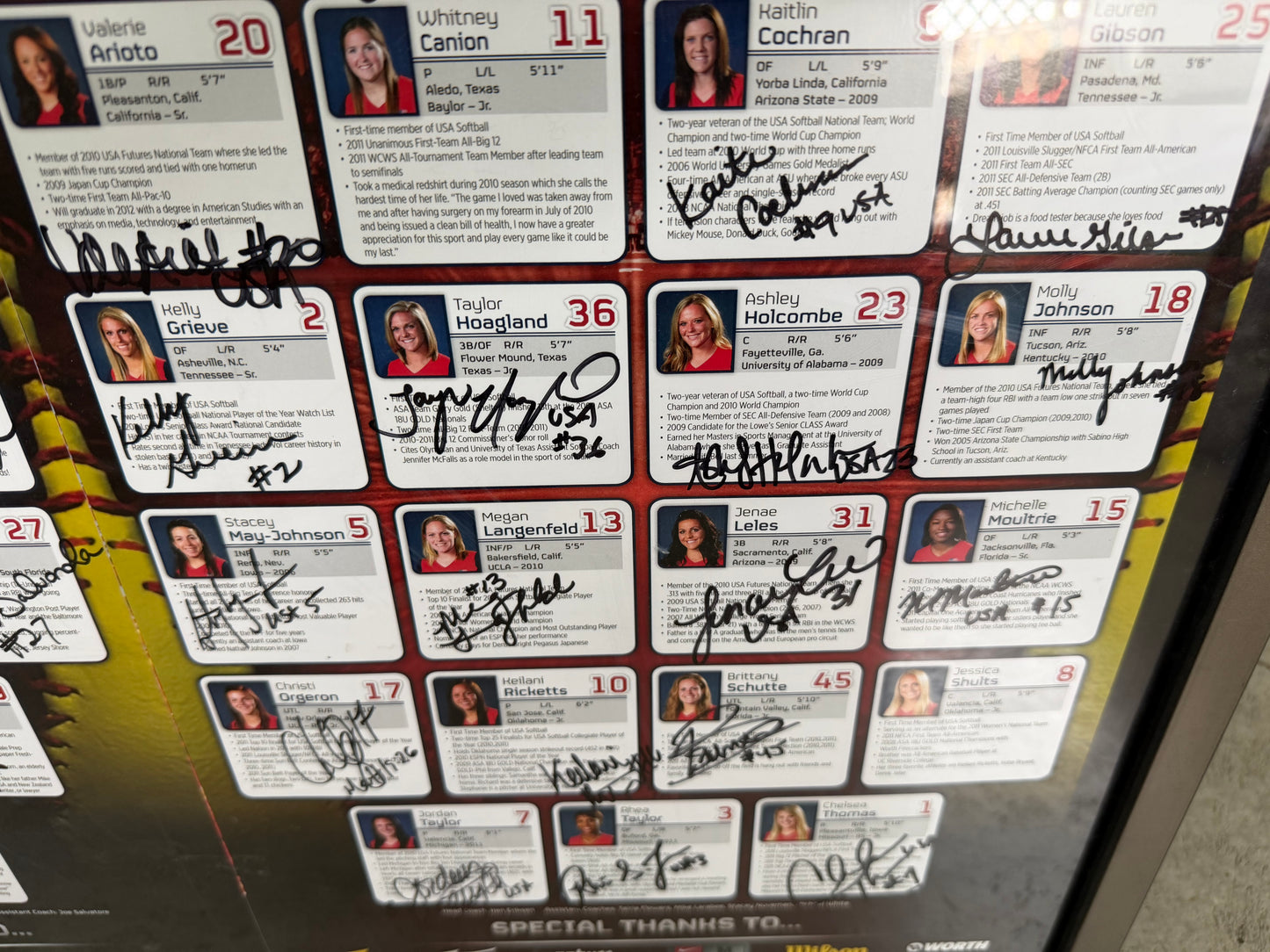 2011 Womens Softball Poster (junior/national) - autographed