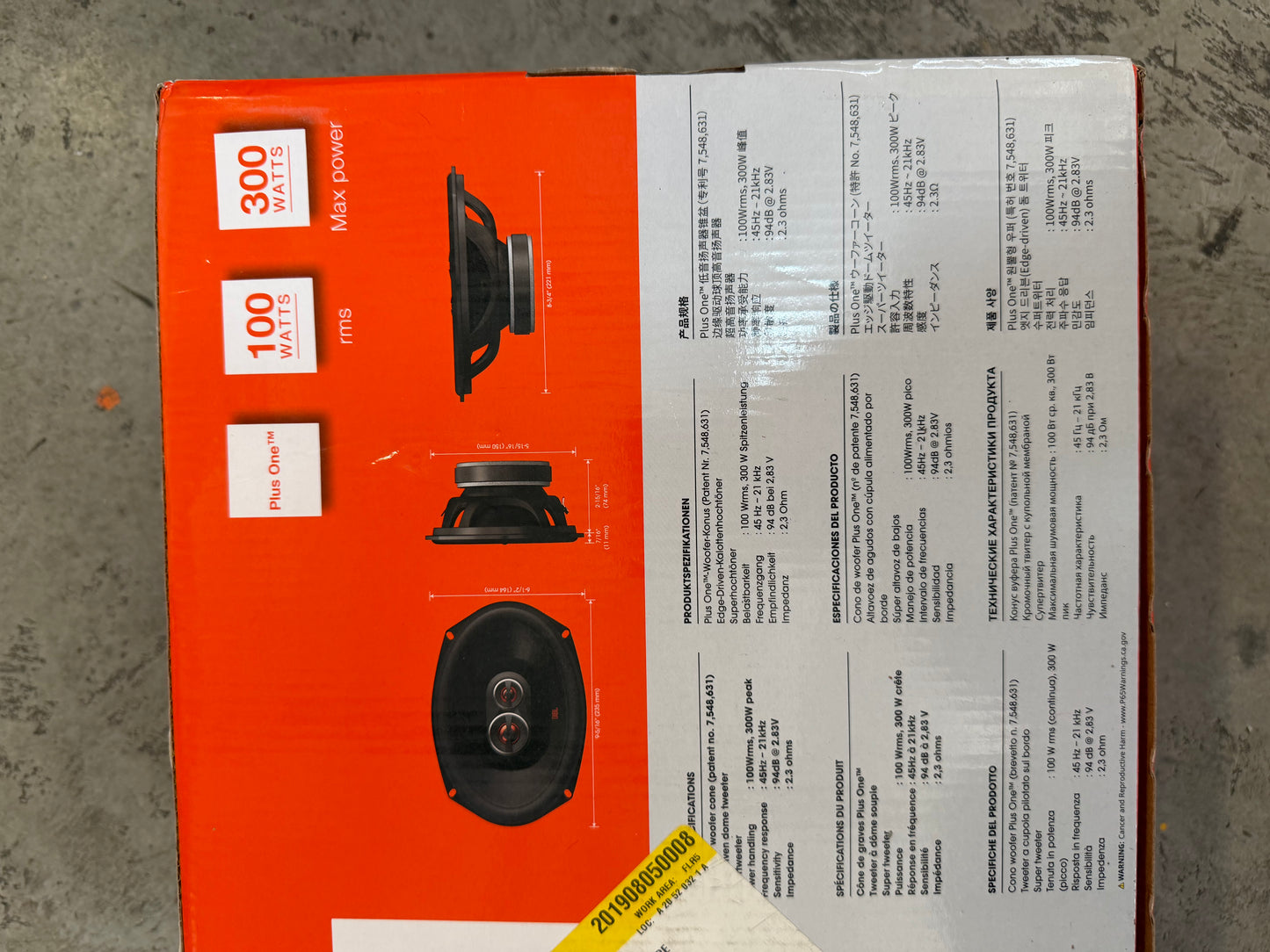 JBL Car Speakers - GX9638 6" x 9" Three-way loudspeakers