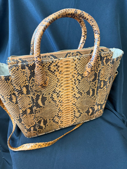 Grand Pelle — Genuine Python Leather Tote Bag