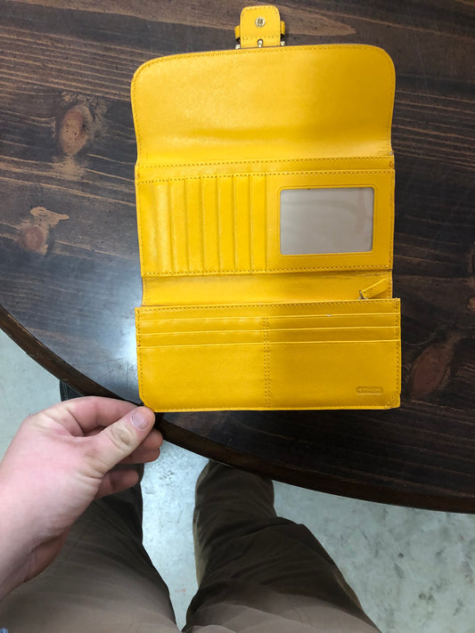 Yellow Trifold Coach SoHo Wallet