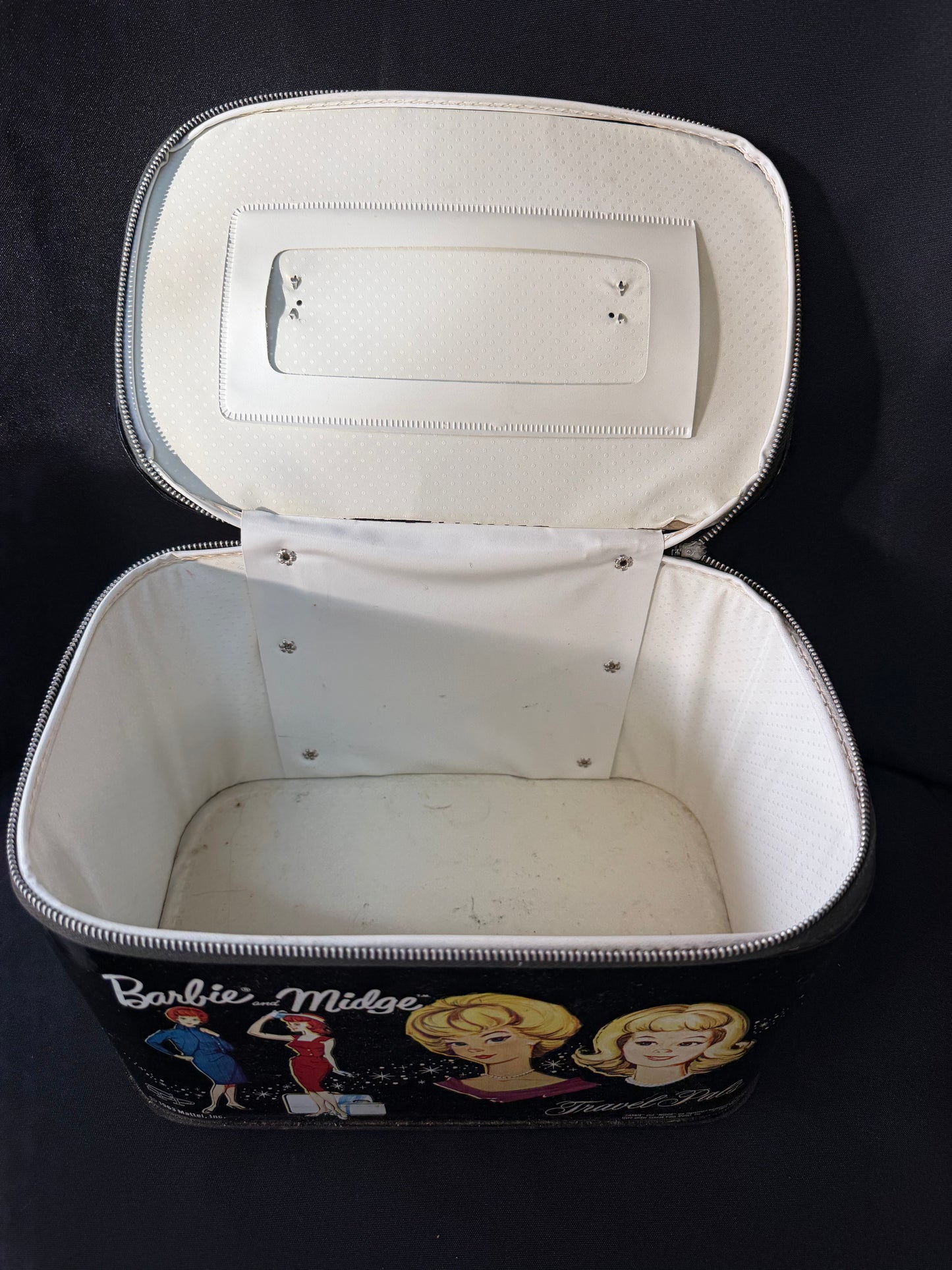 1963 Mattel "Barbie and Midge Travel Pals" - Black Vinyl Case