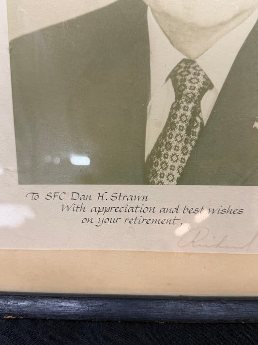 President Richard Nixon Autographed Portrait - dedicated to SFC Dan H. Strawn