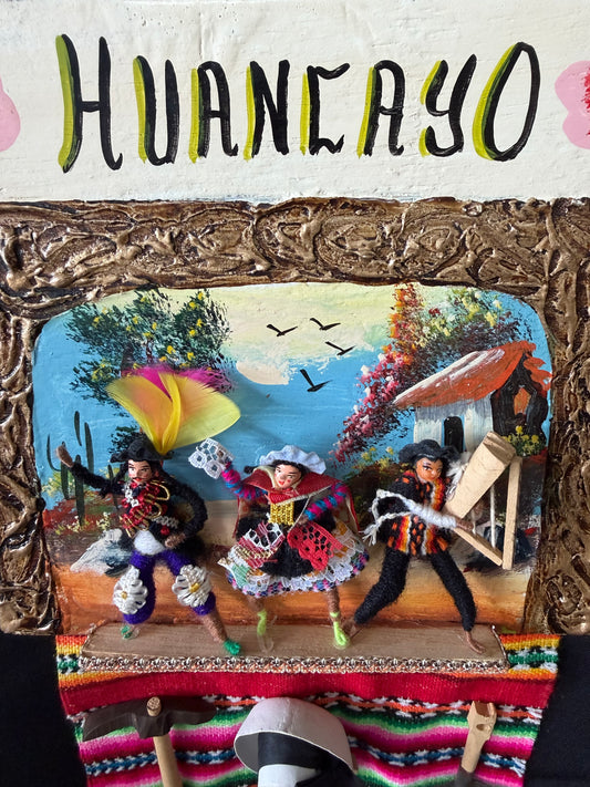 Vintage Peruvian Hanging Artwork from Huancayo