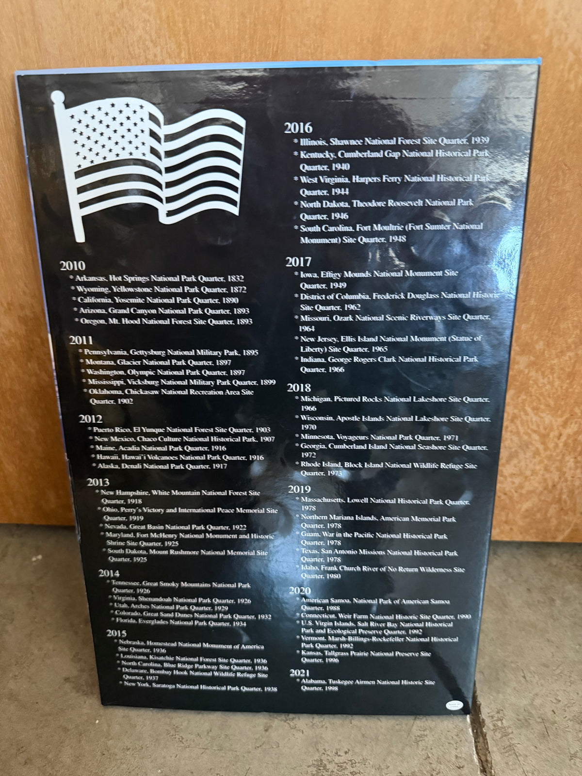 National Park Quarters with Folder — Complete Set (2010–2021), Assembled