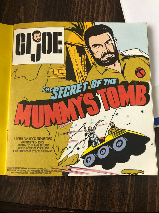 GI Joe Book and Vinyl Record -- "Secret of the Mummy's Tomb"
