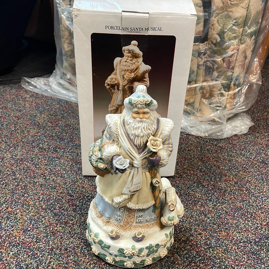 Porcelain Santa Musical
