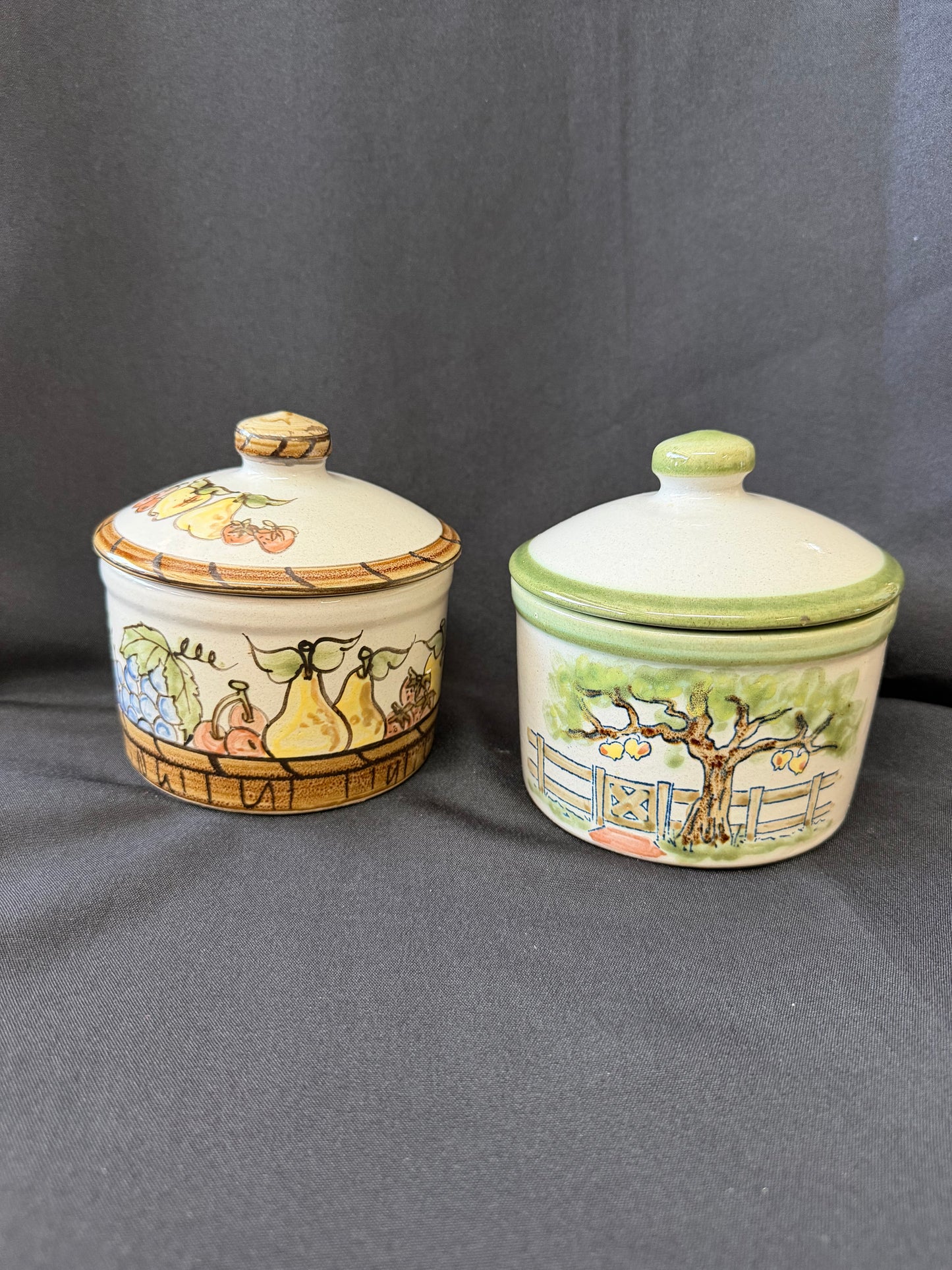 Louisville Stoneware Cookie Jars - Set of 2 Made in Kentucky