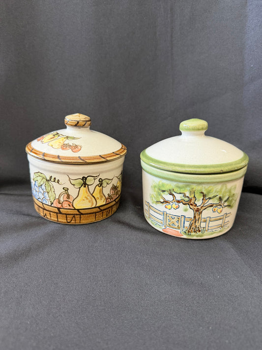 Louisville Stoneware Cookie Jars - Set of 2 Made in Kentucky