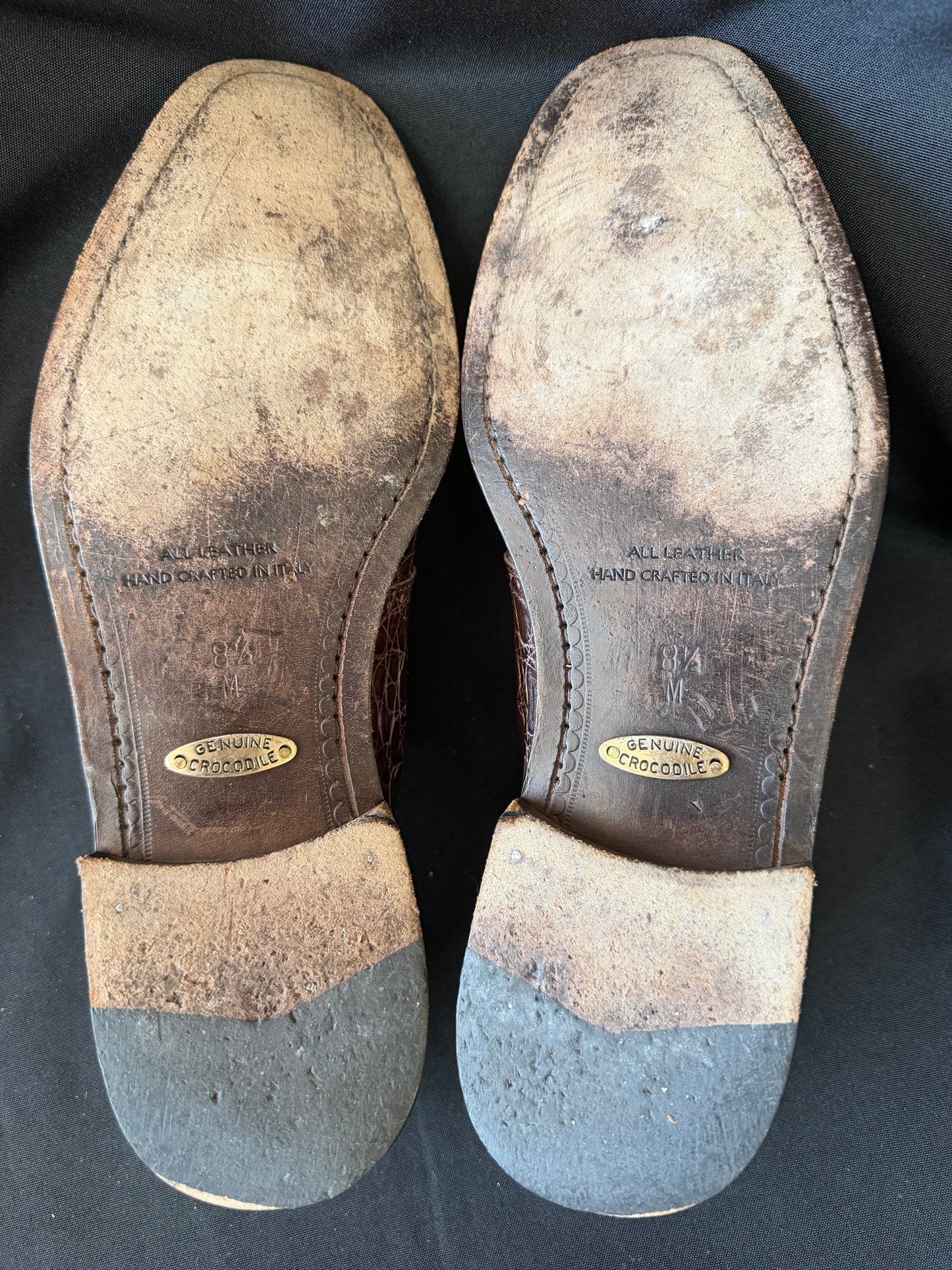 Zelli — Genuine Crocodile Leather Oxford Shoes (Style #1495, Size 8.5)