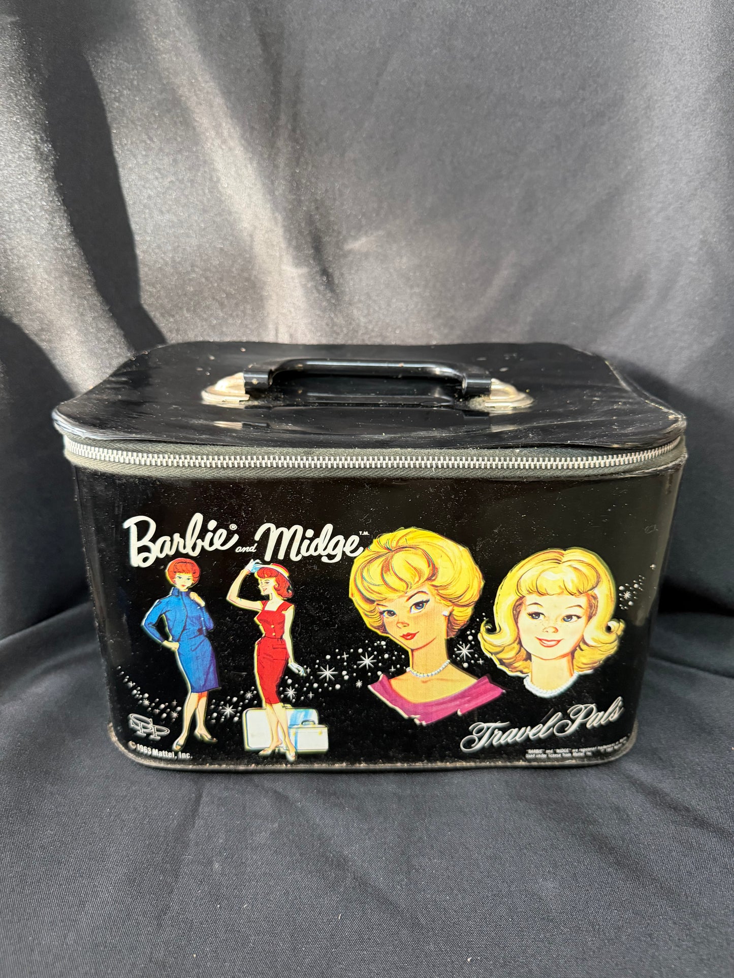 1963 Mattel "Barbie and Midge Travel Pals" - Black Vinyl Case