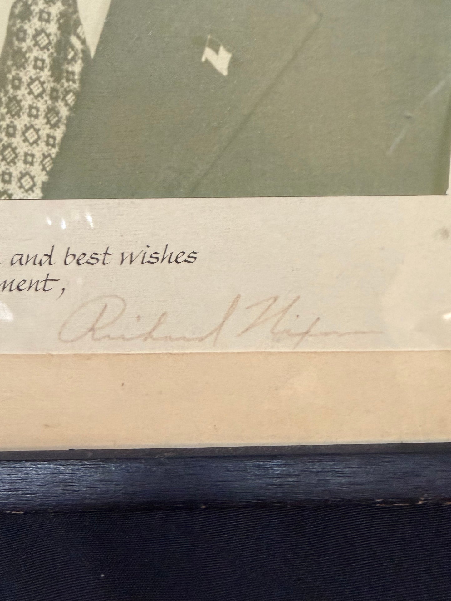 President Richard Nixon Autographed Portrait - dedicated to SFC Dan H. Strawn