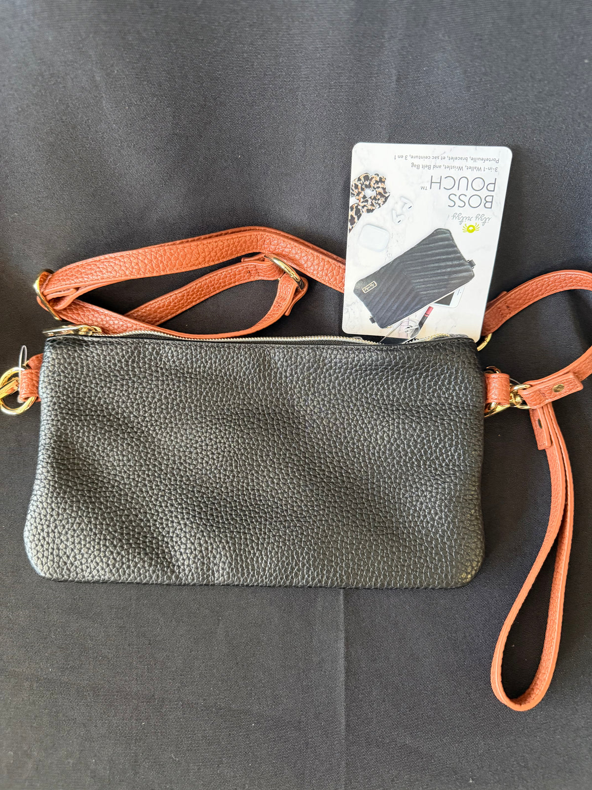 Itzy Ritzy Boss Pouch Wristlet Crossbody Belt Bag Includes Crossbody Strap