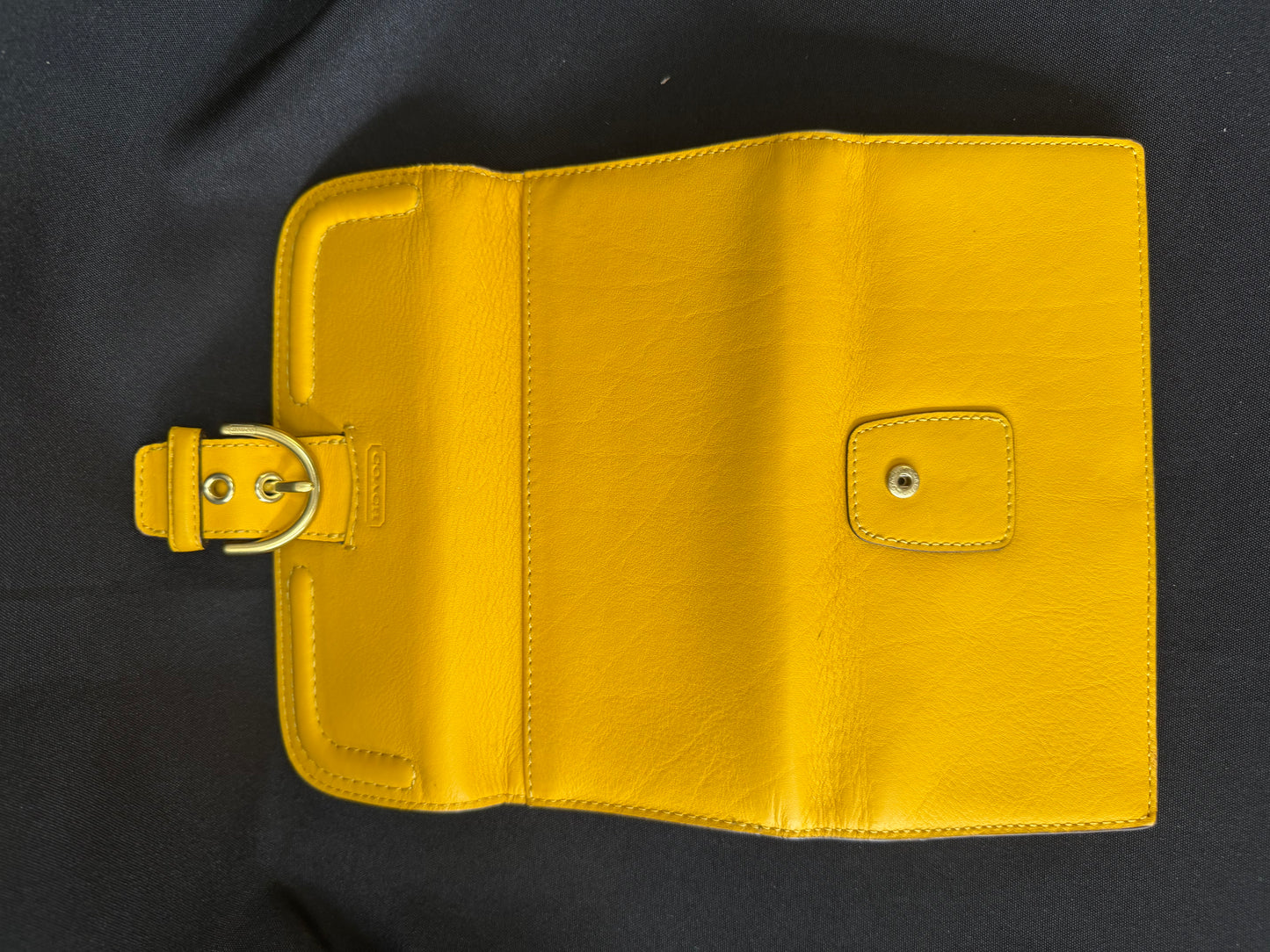 Coach Campbell Leather Wallet (Yellow)