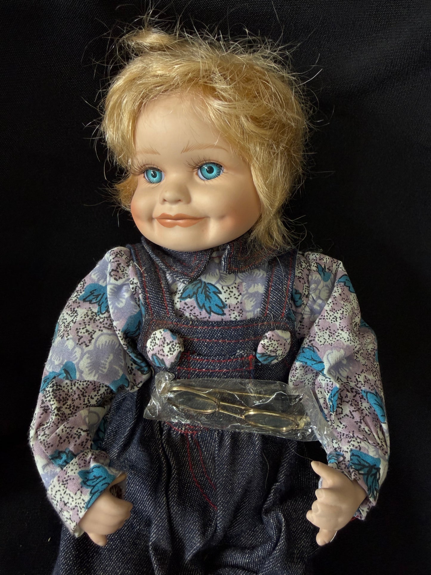 Ashley Belle Porcelain Doll ~ 13" with Glasses