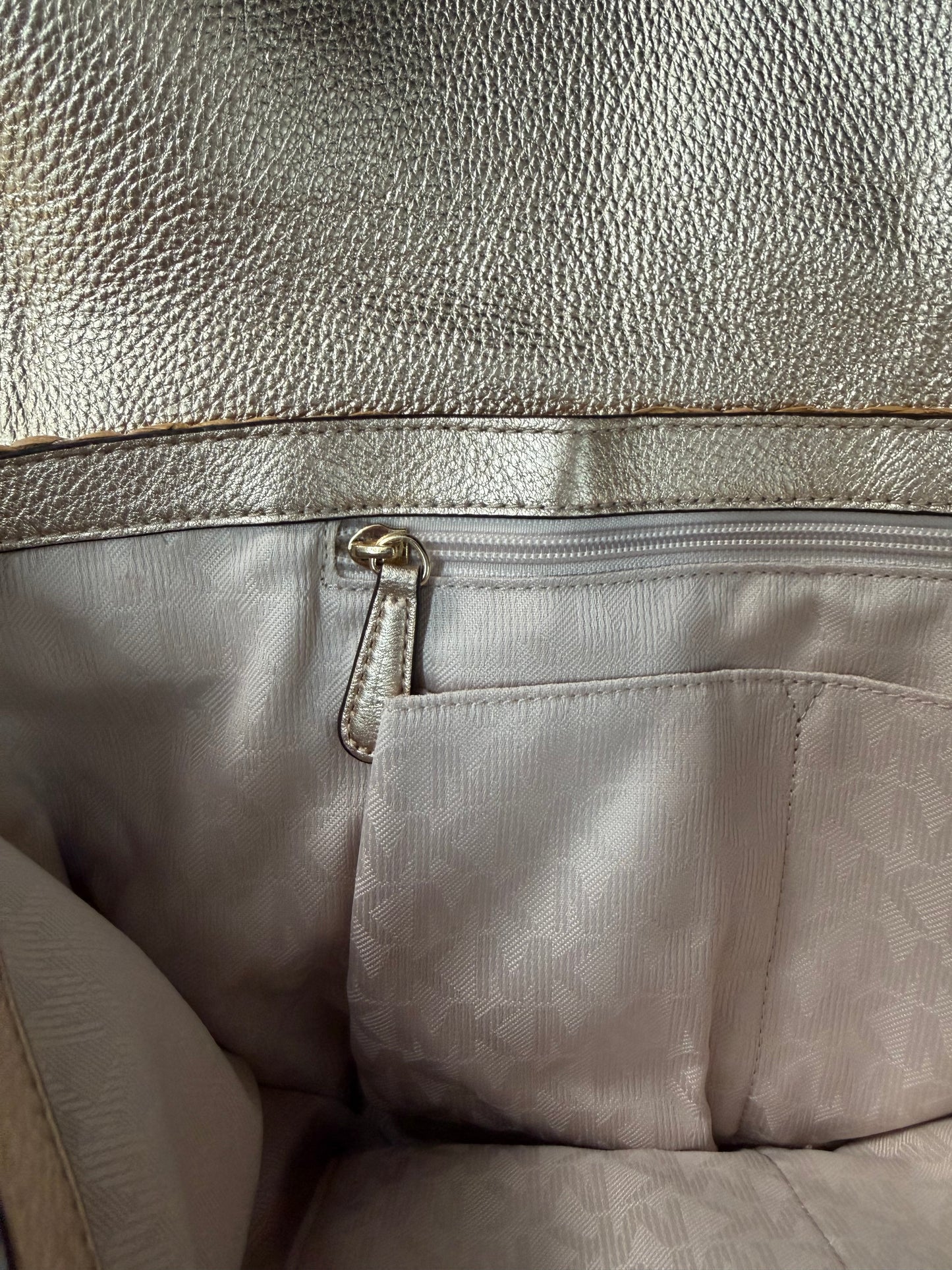 Michael Kors Naomi Large Tote — Woven Straw with Leather Straps