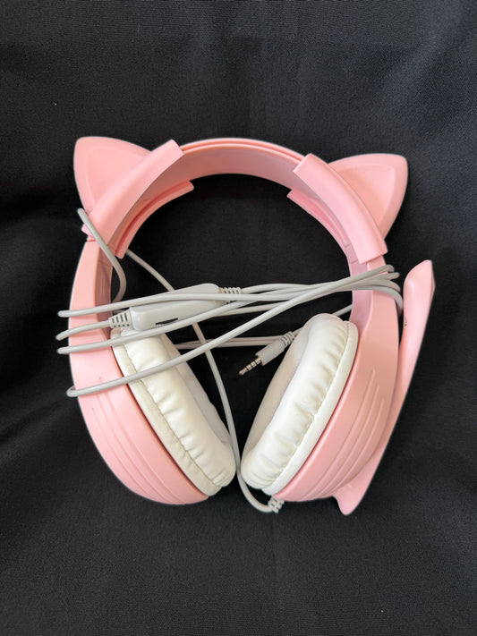 Model A9 Anivia Wired Gaming Headset with Mic — Pink with Cat Ears