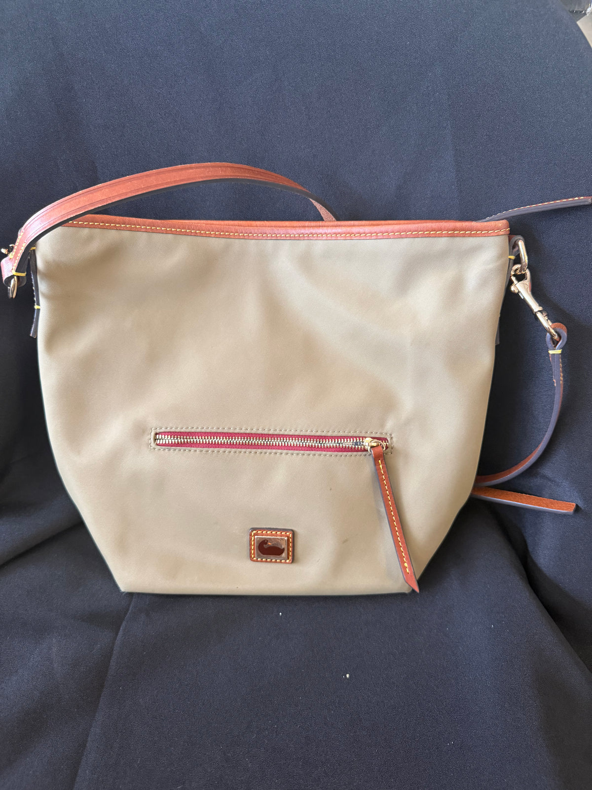 Dooney & Bourke — Wayfarer Hobo Shoulder Bag, Olive Green Nylon & Leather