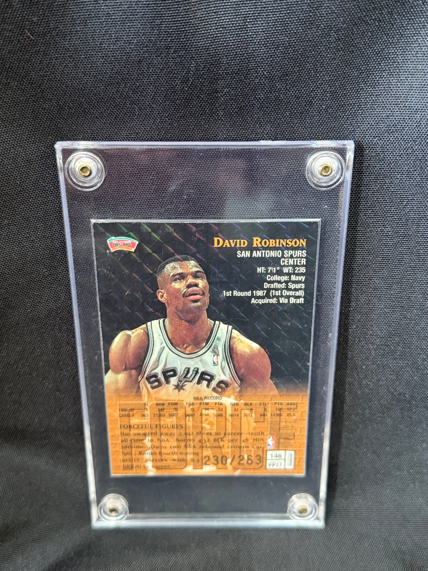 Vintage David Robinson Basketball Card - Finest Refractor Force (1997)