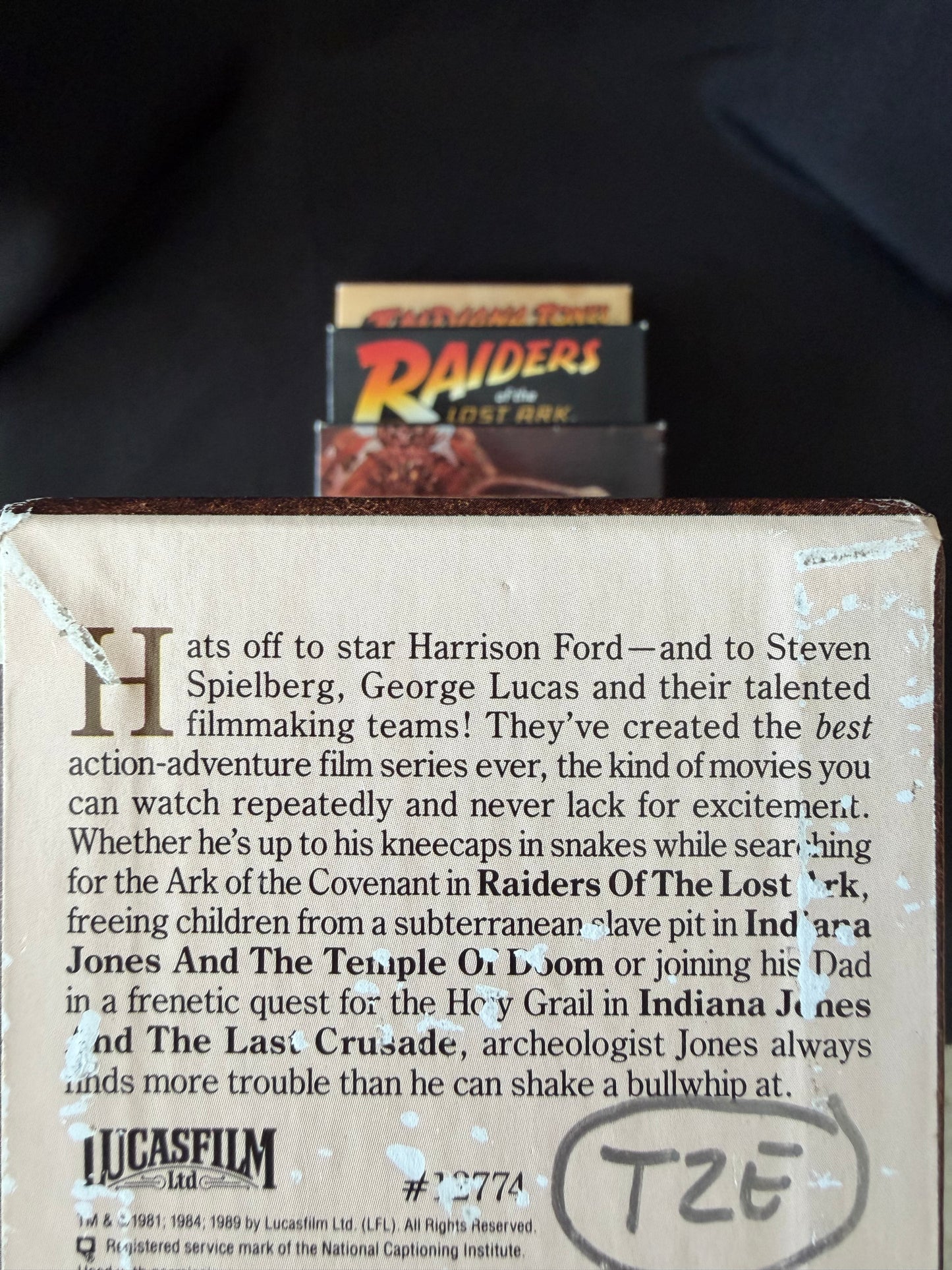 Vintage 1989 Indiana Jones Movie Trilogy — Original Paramount VHS 3-Tape Box Set