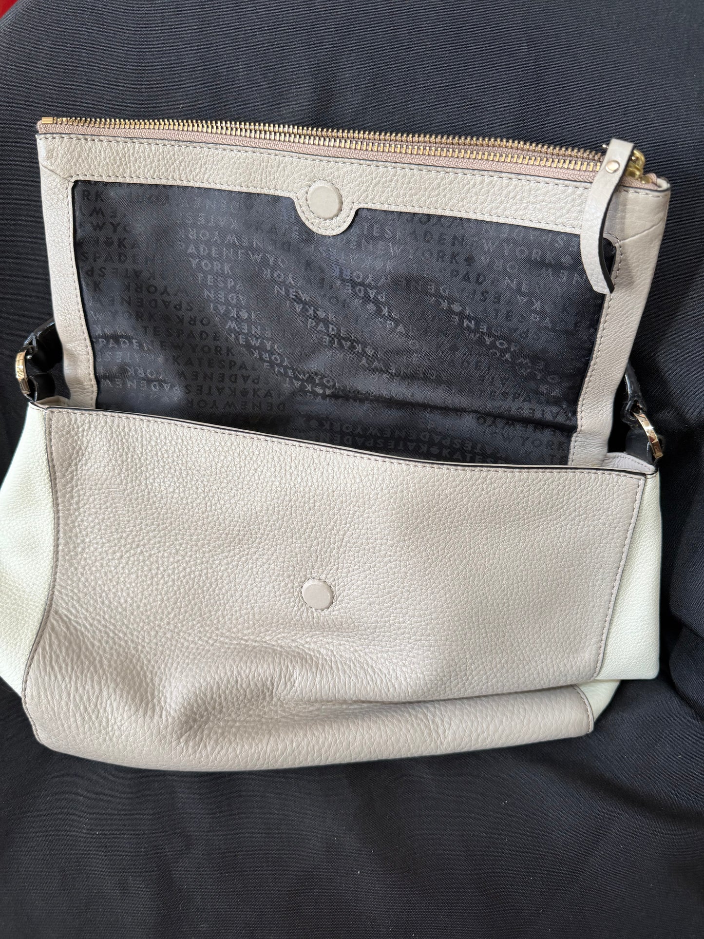 Kate Spade Houston Street Maria Leather Crossbody, Clocktower (Taupe)