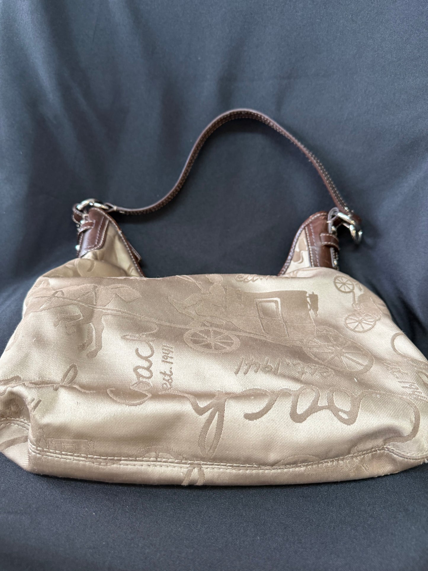 Coach Horse & Carriage Brown Shoulder Bag