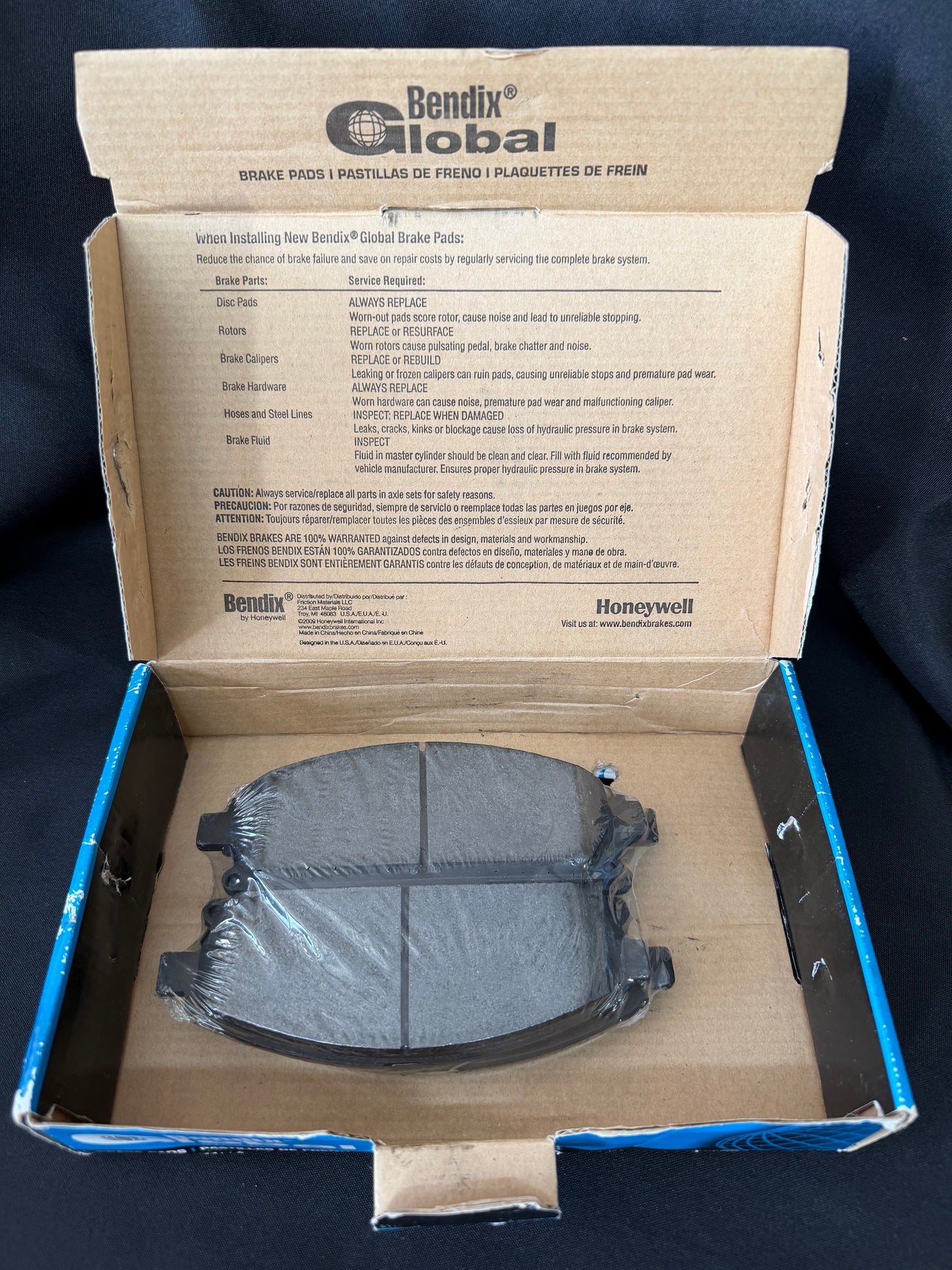 Bendix Global Semi-Metallic Brake Pads MRD855