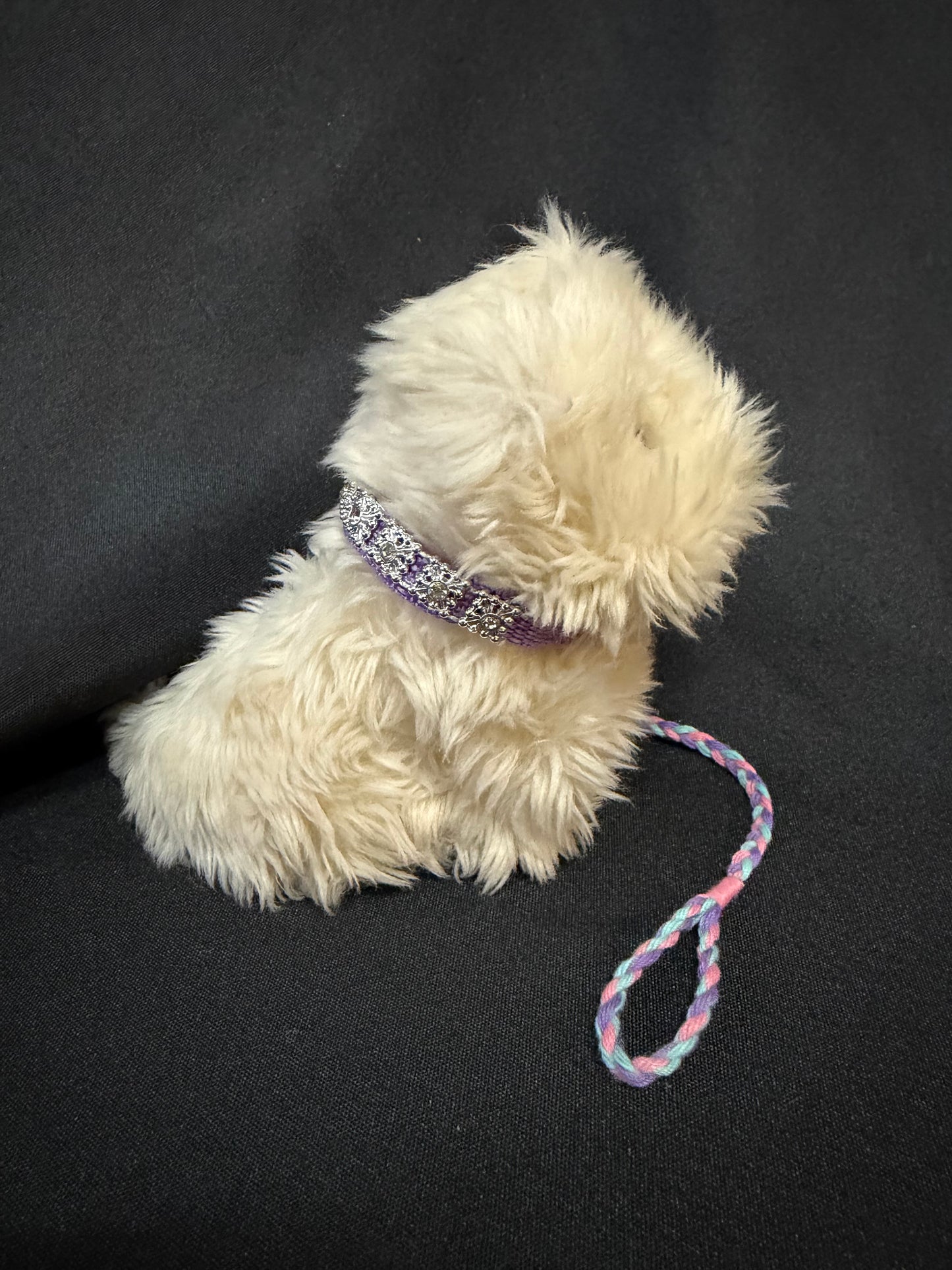 American Girl Doll “Coconut” Dog — With Collar & Leash