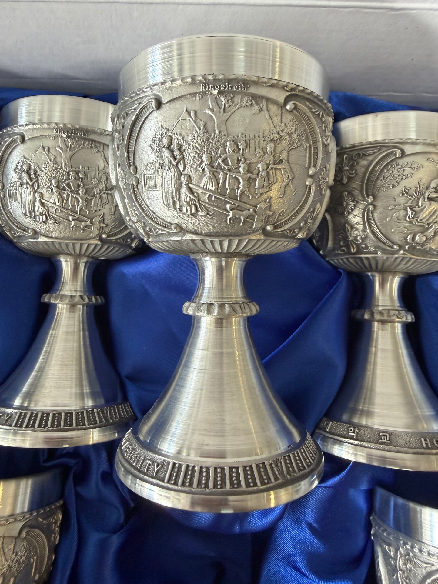 Fusion Pewter Silver Goblets (Set of 5)