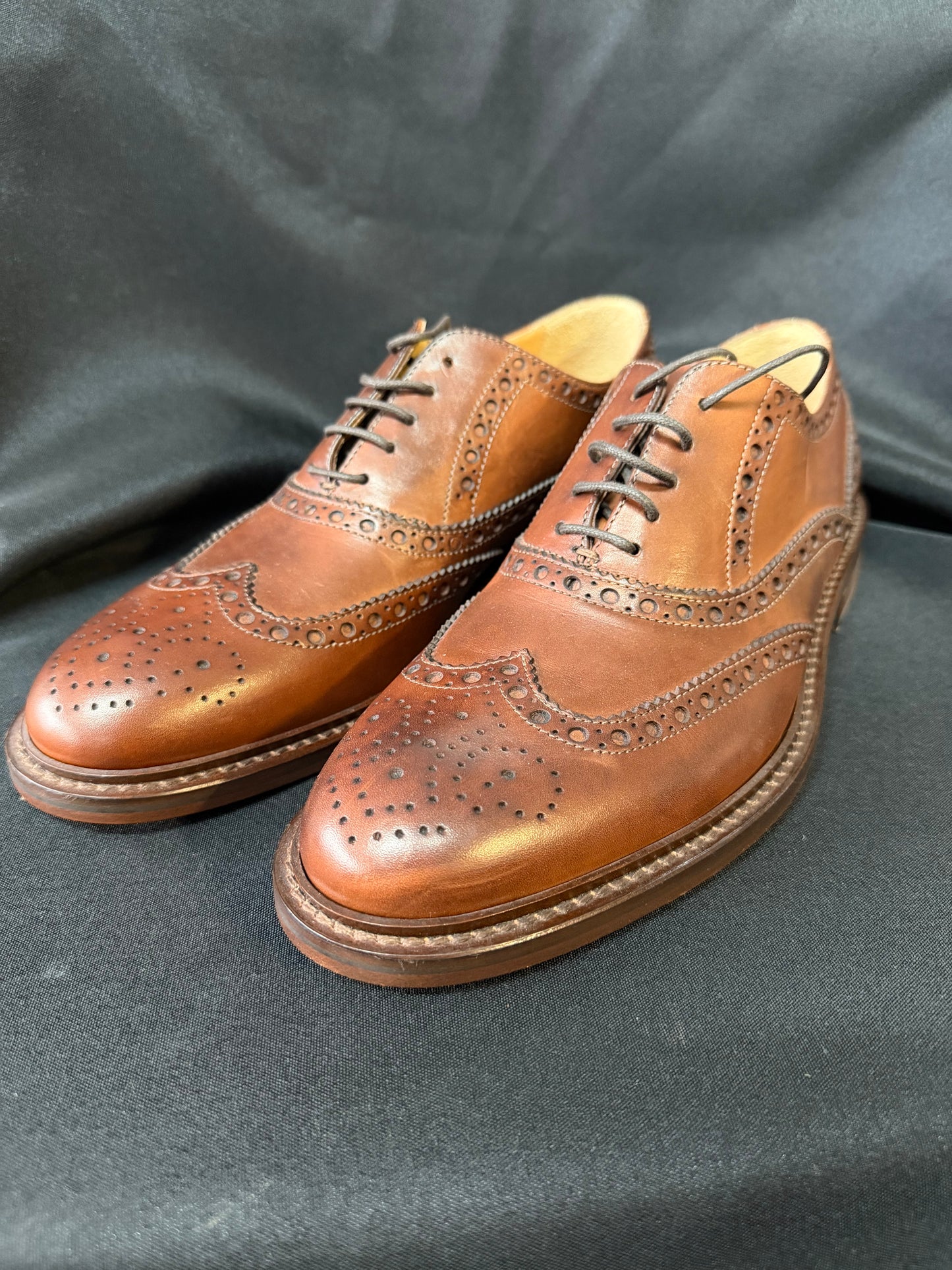Sebastion Brown Leather Brogue Oxford Shoes